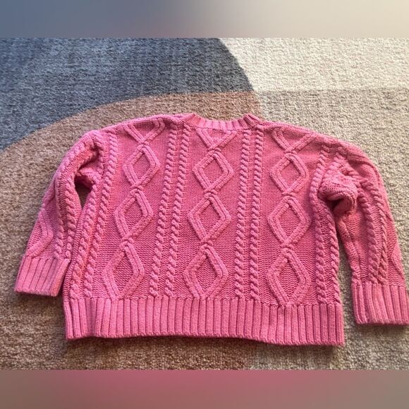Anaya Princess Polly Pink Oversized Cable Sweater - Picture 8 of 8